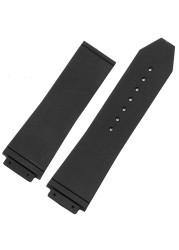 Specific Brand Male Strap For HUBLOT Hublot Rubber Rubber Strap Watch Accessories Black 25*19mm