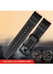 For Casio 5468 BLD EFR-303/304 EFR-516PB EFR-516 Silicone Rubber Band Resin Watch Strap 22mm Waterproof Watchband Strap