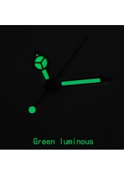 Mod Green Watch C3 Luminous Hands Fit NH35 NH36 6R Movement Parts For Seiko Skx007 Skx009 SPRD Watch Accessories