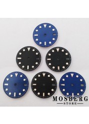 29mm sterile black green blue watch dial with date window for NH35 NH35A automatic movement accessories parts