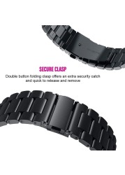 20mm/22mm Strap for Samsung Galaxy Watch 4/4 Classic/Active 1/2 44mm 40mm Band Huawei Watch GT 2-2e-Pro Stainless Steel Bracelet