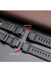 For Casio PRG-260/550/250/ PRG500 PRW-3500/2500/5100 High Quality Rubber Watch Strap Replacement Watchband With Tools 18mm Black