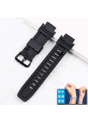 Rubber Wrist Strap For Casio PROTREK PRG-260/270/550/250 PRW-3500/2500/5100 Replacement Black Bracelet 18mm Silicone Watches