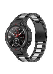 حزام من الفولاذ المقاوم للصدأ ل Huami Amazfit T-Rex سوار ساعة ذكية استبدال سوار معدني ل شاومي Amazfit T-Rex برو تريكس Correa