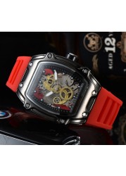 Feature Men Luxury Military Hollow Sports Watch Men Analog Date Quartz Watch Men's Watch