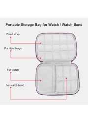 Watch Organizer Bag for Apple Watch Strap Storage Box Multifunction Travel Carry Bag Watchband Holder Black Box Pouch New