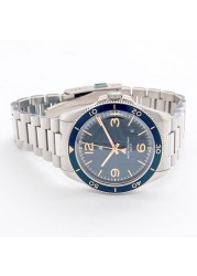 2021 Hot Sale Luxury BR Three Needle Calendar Stainless Steel Blue Face Quartz Watch