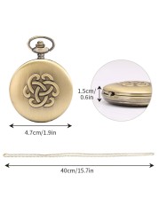 Unisex Personality Quartz Movement Exquisite Chain Pocket Watch Pattern Men Women Watches Anniversary Gift for Boyfriend