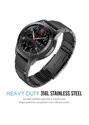 20 22mm Stainless Steel Strap For Huawei Watch GT Amazfit Bip Pace Samsung Galaxy Active Watch 42 46mm Watch Strap Bracelet