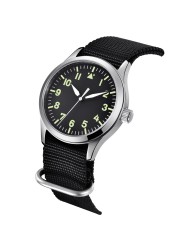 Custom Logo Sapphire Miyota Automatic Corgeut Watch 42mm Military Men Sport Sterile Dial Luminous Leather Mechanical Wristwatch