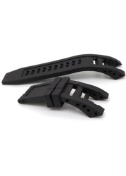 CARLYWET New Style Men Women Black Strap Silicone Rubber Replacement Strap Special Popular Strap