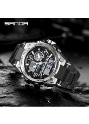 SANDA 739 Sports Watches Men Luxury Brand Military Quartz Watch Men Waterproof S Shock Male Clock relogio masculino 2022