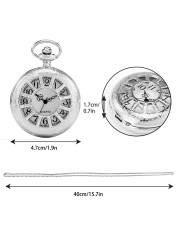 New Advance Sense Silver Women Men Leisure Chain Pocket Watch Hollow Surface Couple Watches Valentine's Day Intimate Gifts