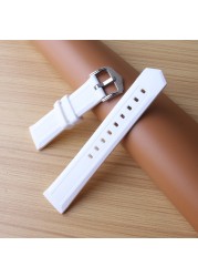 12 14 16 18 19 20 21 22 23 24 26 28 مللي متر Watchbands لينة الأبيض رجل إمرأة إسورة من السيليكون والمطاط للماء السائقين حزام ساعة اليد الفرقة