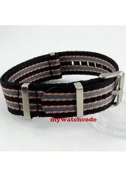 20mm black strap premium quality 20mm nylon watch band for military watch