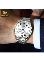 OLEVS Luxury Automatic Watch for Men Mechanical Waterproof Stainless Steel Fashion Top Brand Wristwatches Relogio Masculino