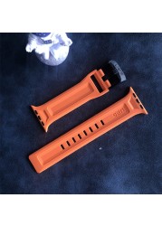 Silicone strap for Apple Watch band UAG 44mm 40mm 45mm 38mn 42mm UAG rubber watchband bracelet iwatch series 3 4 5 6 SE 7 band