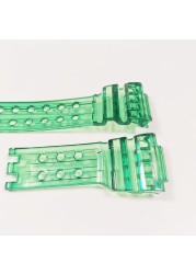 Ice transparent silicone rubber GWF1000 watch strap and case set sport waterproof strap GWF-1000 set 6 colors