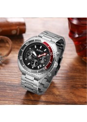 Biden Brand Multifunction Sports Watches Men 2022 Luxury Wristwatch Men Luxury Quartz Stainless Steel Band Wristwatches