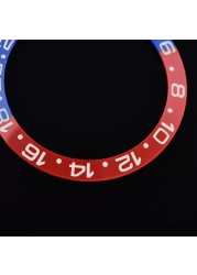 38*30.8mm oblique bezel ceramic insert GMT blue red circle white high-end luxury men's watch accessories popular item