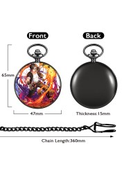 New custom cartoon character style personality nostalgic men's quartz pocket watch with thick chain Valentine's Day gift