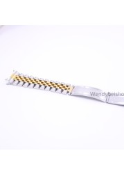 19 20 22mm Hollow Curved End Solid Screw Links Steel Replacement Watch Band Vintage Jubilee Bracelet for Rolex