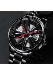 NIBOSI 2020 New Custom Design Car Frame Hub Men Watches Luxury Waterproof Sport Quartz Watch Fashion Men Relogio Masculino