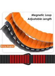 Magnetic strap For Apple watch band 41mm 45mm 44mm 40 42mm 38mm For iWatch SE Series 2 1 5 4 3 6 7 Sport Silicone Bracelet Loop