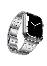 Metal strap For Apple watch 7 45mm 41mm 6 5 SE 44mm 40mm Men's High-End Watch Stainless Steel Wristband For iwatch 3 2 42mm 38mm