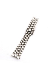 Carlywet 20mm Wholesale Silver Hollow Curved End Screw Quick 316L Stainless Steel Replacem Band Belt Jubilee Old Style Bracelet