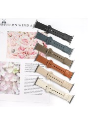 Leather Pin Buckle Strap for Apple Watch Series Strap 7 6 SE 5 4 3 2 Sport Strap Modern Single Loop Design Suitable for iWatch