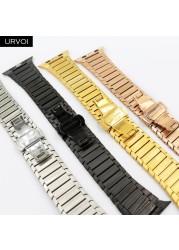 URVOI الفرقة لساعة أبل 7 6SE5 4 3 ربط سوار حزام ل iWatch 41 45 ملليمتر عالية الجودة الفولاذ المقاوم للصدأ قابل للتعديل الفرقة Gen.6th