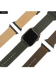 URVOI الفرقة ل أبل سلسلة ساعة 7 6 SE 5 4 3 2 حزام ل iwatch الكلاسيكية مشبك المعصم الفرقة اليدوية الرجعية الجلود الفرقة 40 44 مللي متر