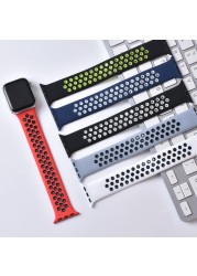 Solo Loop Strap for Apple Watch Band 44mm 40mm 38mm 42mm Breathable Silicone Flexible Strap Bracelet Band iWatch Series 3 4 5 SE 6