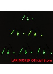 LARIMOKER ووتش Gands الأخضر مضيئة الأيدي صالح NH35 NH36 NH38 ايتا 2836 2824 ميوتا 8205 8215 821A Mingzhu DG 2813 3804 حركة