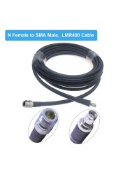 LMR400 Cable RP-SMA Male to N Female 50 Ohm RF Coax Extension Jumper Pigtail for 4G LTE Cellular Amplifier Phone Signal Booster