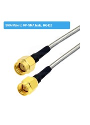 RG402 SMA Male to SMA Male Plug Semi Flexible Silver RG402 Test Cable High Frequency 50ohm 6GHz RF Pigtail Coaxial Cable