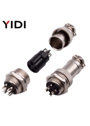 3/5 Sets GX12 GX16 GX20 Air Connector Male + Female 2 3 4 5 6 7 8 9 10 12 Cores 12/16/20mm Circular Aviation Socket Plug Connector