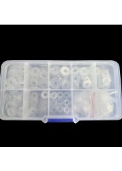 500pcs PVC Washers M3 M4 M5 M6 Soft/Hard Plastic Gasket Transparent Insulation Flat pading Screws Assortment