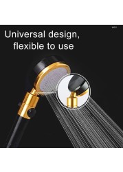 New Aluminum Handheld Bathroom Shower Head 360 Degree High Pressure Water Saving Massage Shower Head Nozzle Rain Covering Massage