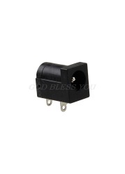 10pcs PCB Base 5.5 x 2.1mm Female DC Power Jack Plug Black Socket Connector Drop Shipping