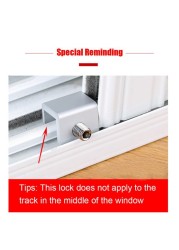 Adjustable Sliding Window Locks Stop Anti-theft Window Door Cable Limit Safety Key Lock Stopper Translation Lock Screen Dropship