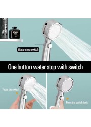 2022 New Temperature Display Shower Head Handheld Noshipping Bathroom Accessories High Pressure Water Saving 4 Modes Shower Head