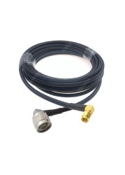 15/30/50cm 1/2/3/10m/30m RG58 Coaxial Cable SMA Male Right Angle Plug to N Male 90 Degree Plug Connector 50ohm RF Adapter Cable