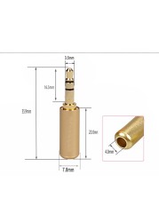 10pcs/lot Stereo 3.5mm Connector With Tail Protection Gold Plated 3 Poles Plug 3.5mm Jack Male Connector Headphone Jack DIY