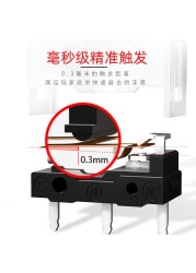 4pcs Kailh Micro Switch 80M Life Gaming Mouse Micro Switch 3Pin Black Dot Use on Computer Mice Left Right Button Kailh Gram Black