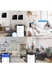 1/2/3/4 Gang Smart Light Wall Switch Touch RF433 + WiFi Voice Bluetoo Control by Tuya App and Smart Life Support Alexa Goolge Home