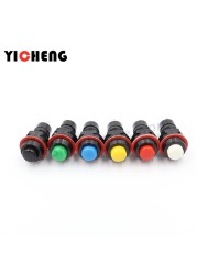 6pcs DS-211 DS-213 Push Button Switch 10mm Momentary/Self-Lock Round Button Switch DS211 DS213 Miniature