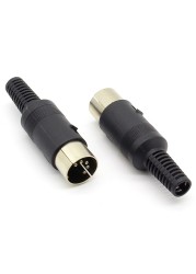 3pcs/lot DIN Male Plug Cable Connector 5 Pin With Plastic Handle