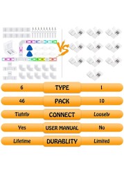 4Pin RGB LED Strip Connector Kit, LED Connectors 10mm Soldering LED Light Strip Connector, L-Connectors, T-Connectors